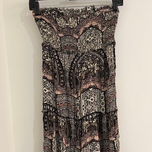 Free People Black and Pink Maxi Dress
